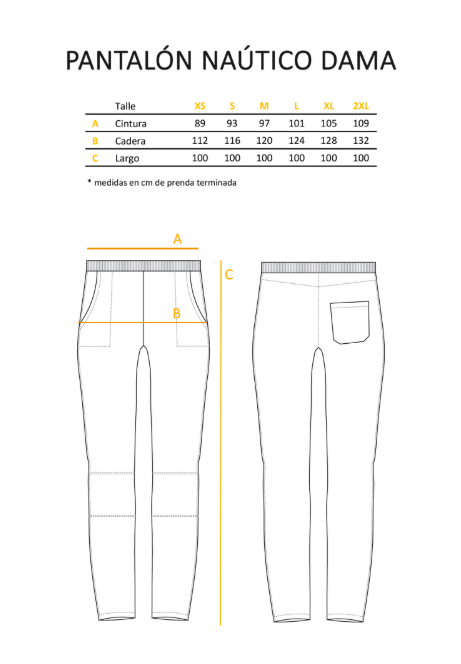 Pantalón Náutico Mujer Negro