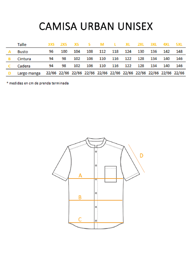 Camisa/chaqueta Urban Mao Unisex