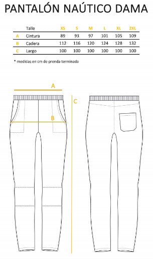 Pantalón Náutico Mujer Denim