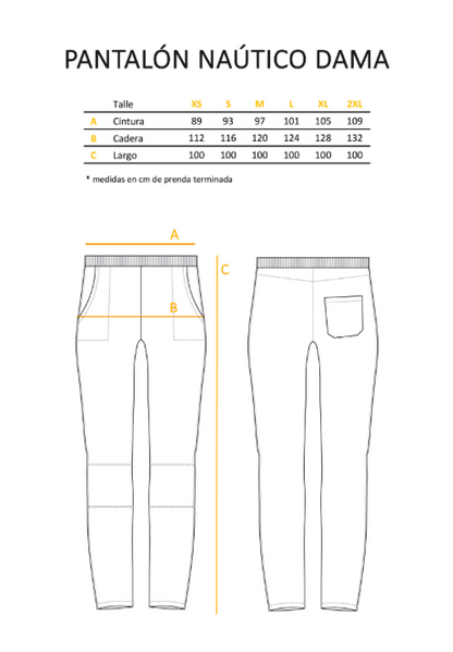 Pantalón Náutico Mujer Negro