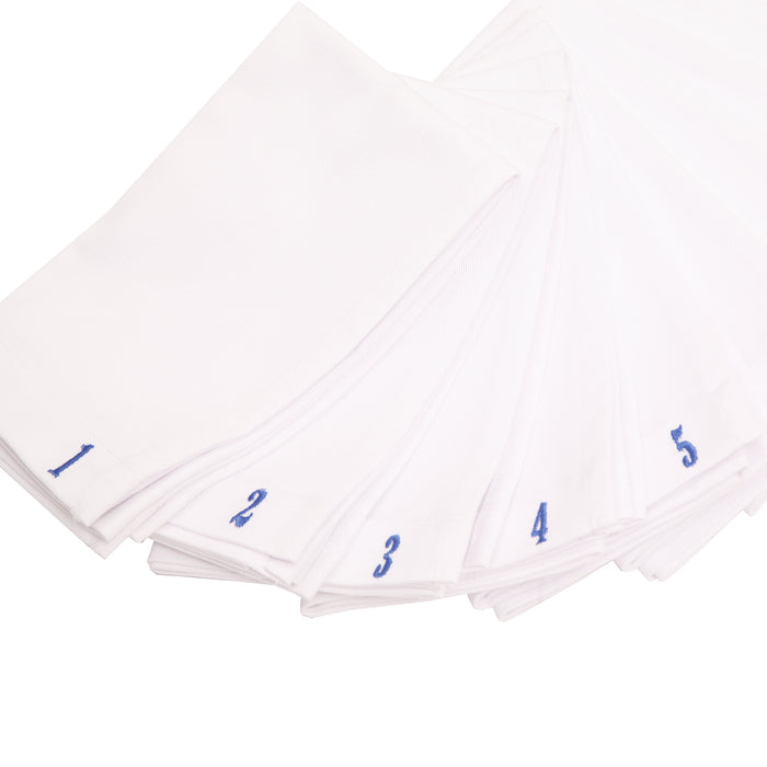 Servilletones  set numerados a 1 al 5